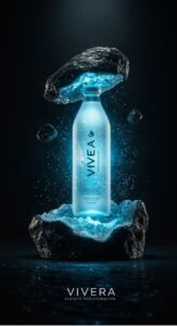 💧 vivera water bottle in glowing crystal shell